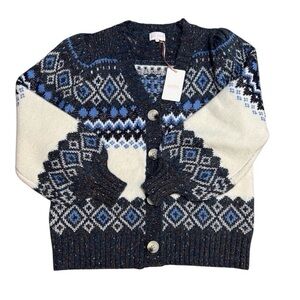 Entro Cardigan Nordic Sweater NWT
